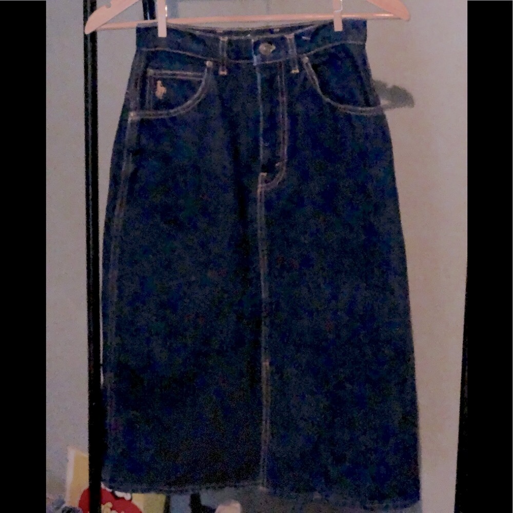 Denim MIDI Skirt Vintage 80’s Hunt Club Size 5